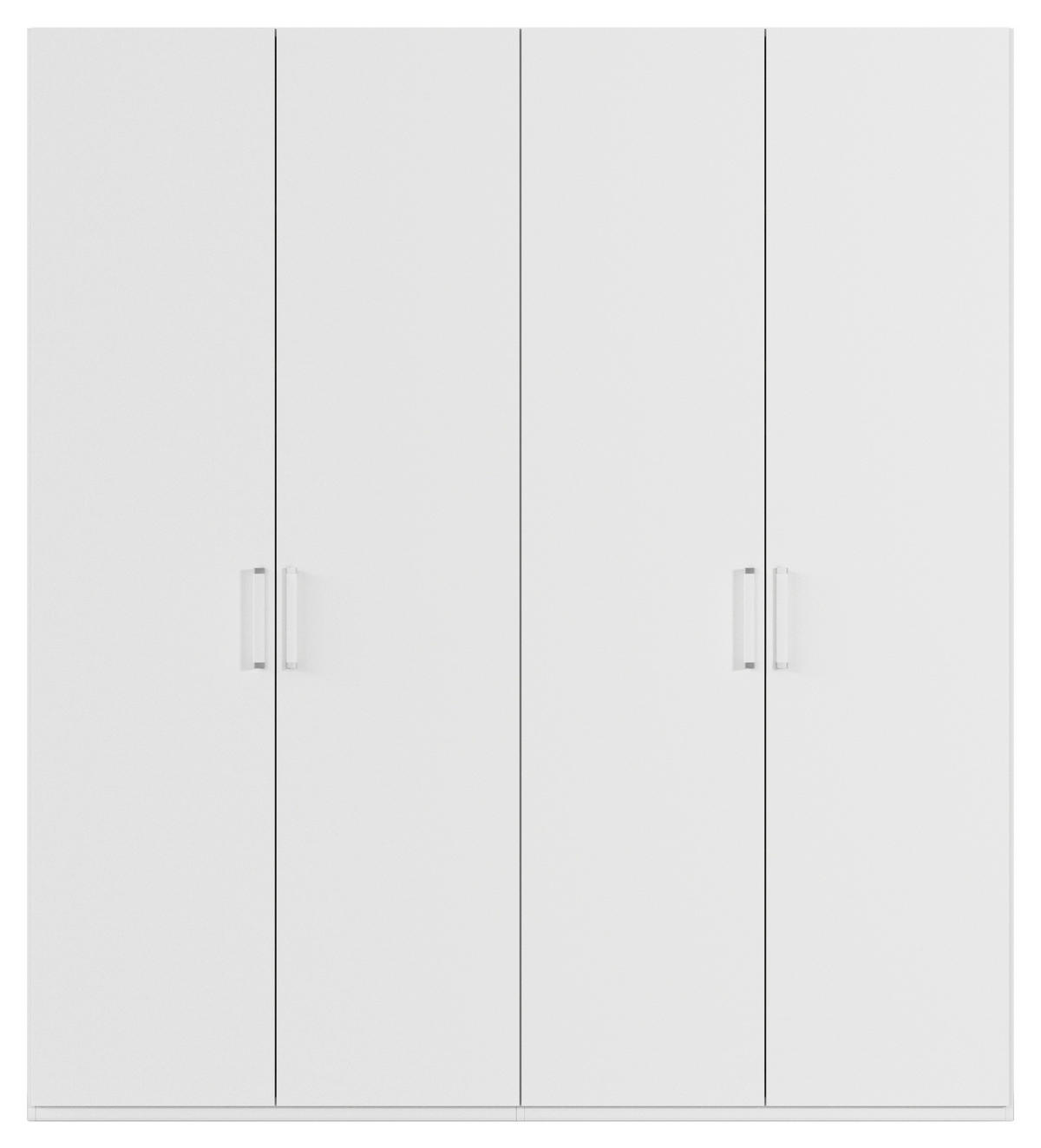 DREHTÜRENSCHRANK 201/223/60 cm 4-türig Weiß  - Weiß, Design, Holzwerkstoff/Kunststoff (201/223/60cm) - Novel