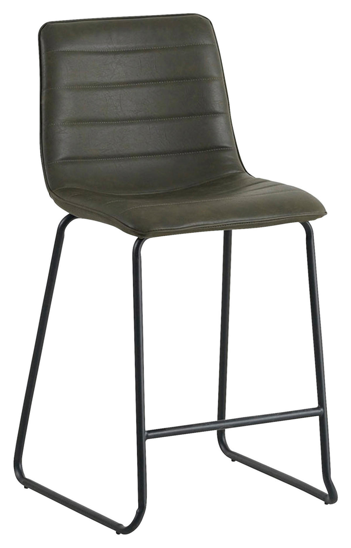 SADA BAROVÝCH ŽIDLÍ 2 kusy - černá/zelená, Konvenční, kov/textil (49/98/54,5cm) - MID.YOU