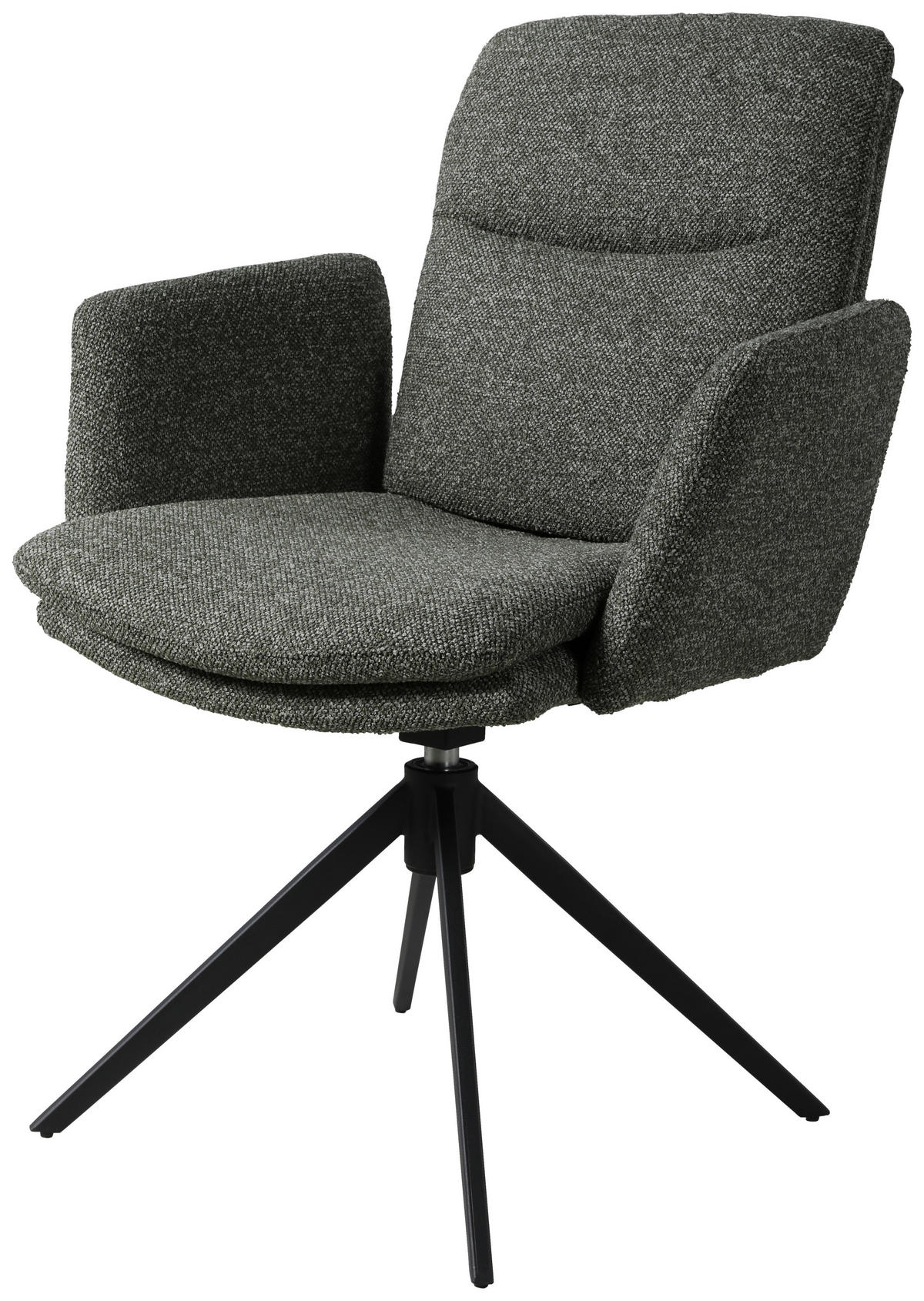 NASLANJAČ, kovina, tekstil temno zelena  - črna/temno zelena, Design, kovina/tekstil (62/88/64cm) - Novel