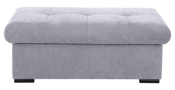 HOCKERBANK 108/42/54 cm Flachgewebe Hellgrau Kunststoff - Hellgrau/Schwarz, Design, Kunststoff/Textil (108/42/54cm) - Xora