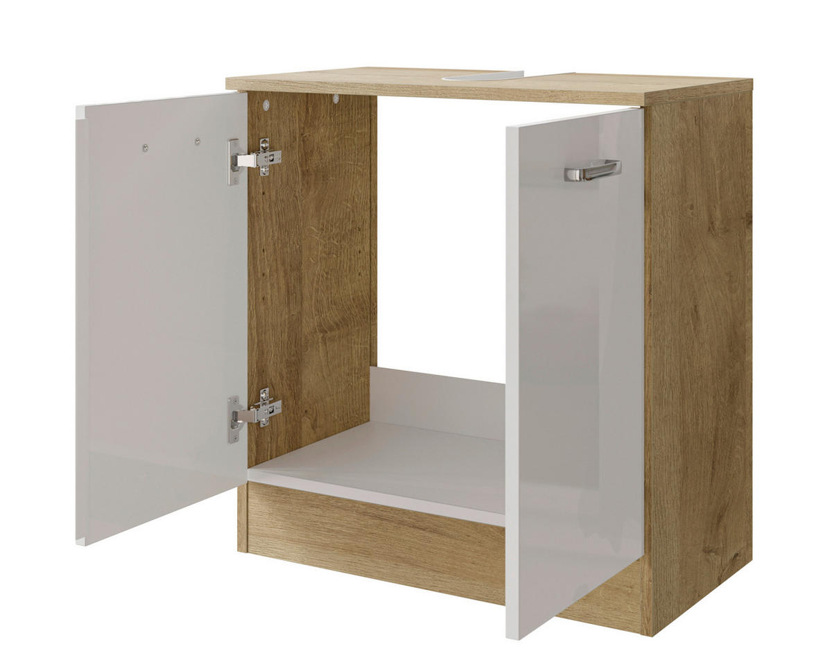 WASCHBECKENUNTERSCHRANK 60,2/62,4/33 cm  - Chromfarben/Eichefarben, Basics, Holzwerkstoff (60,2/62,4/33cm) - Pelipal