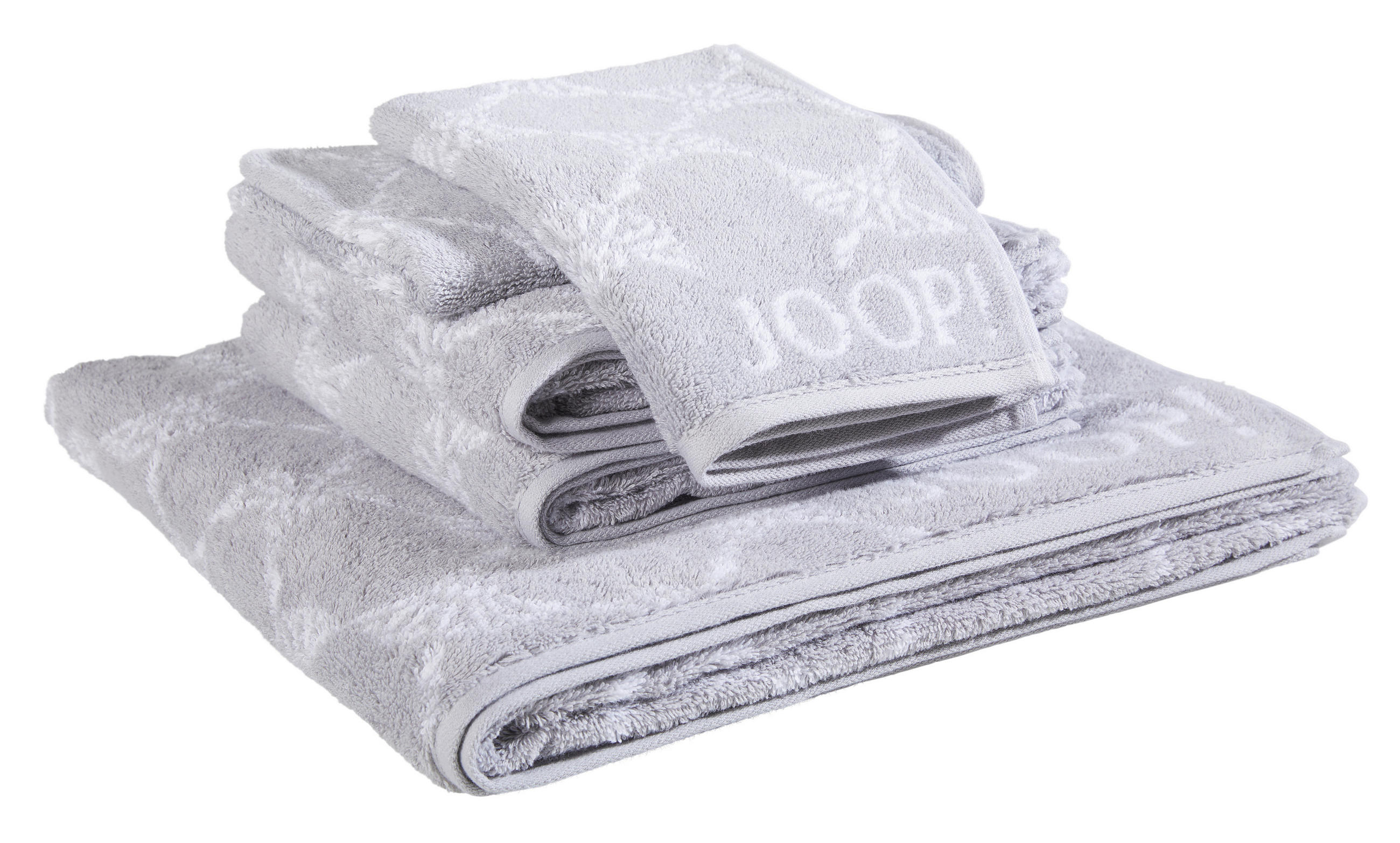 FROTTIERSET CORNFLOWER Silberfarben, Platinfarben 5-teilig  - Platinfarben/Silberfarben, Basics, Textil - Joop!