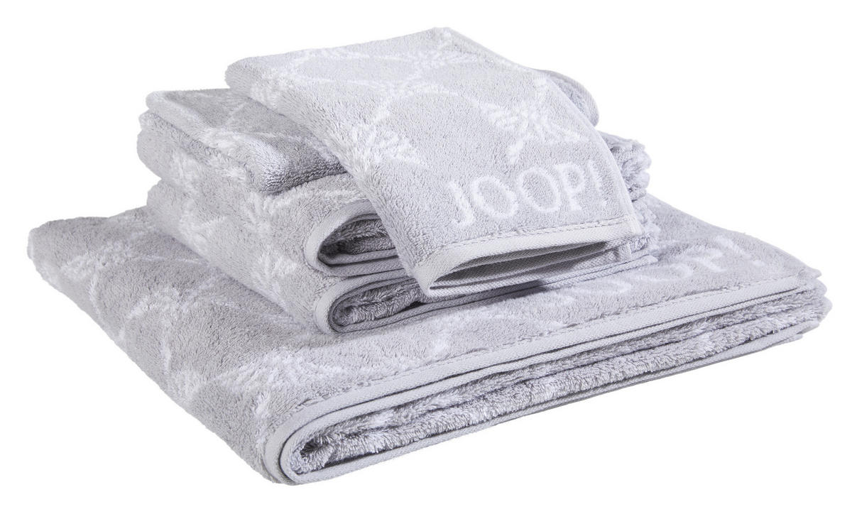 FROTTIERSET CORNFLOWER Silberfarben, Platinfarben 5-teilig  - Platinfarben/Silberfarben, Basics, Textil - Joop!