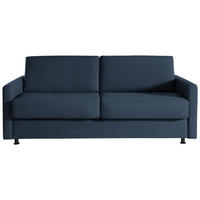 SCHLAFSOFA  in Flachgewebe Dunkelblau  - Schwarz/Dunkelblau, KONVENTIONELL, Textil/Metall (207/88/101cm) - Bali