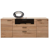 SIDEBOARD Lavia  in 192/77/44 cm  - Eichefarben/Anthrazit, Design, Glas/Holz (192/77/44cm) - Valnatura