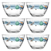 MÜSLISCHALENSET Bambini Aventura 6-teilig  - Trend, Glas (12/7,5/12cm) - Leonardo
