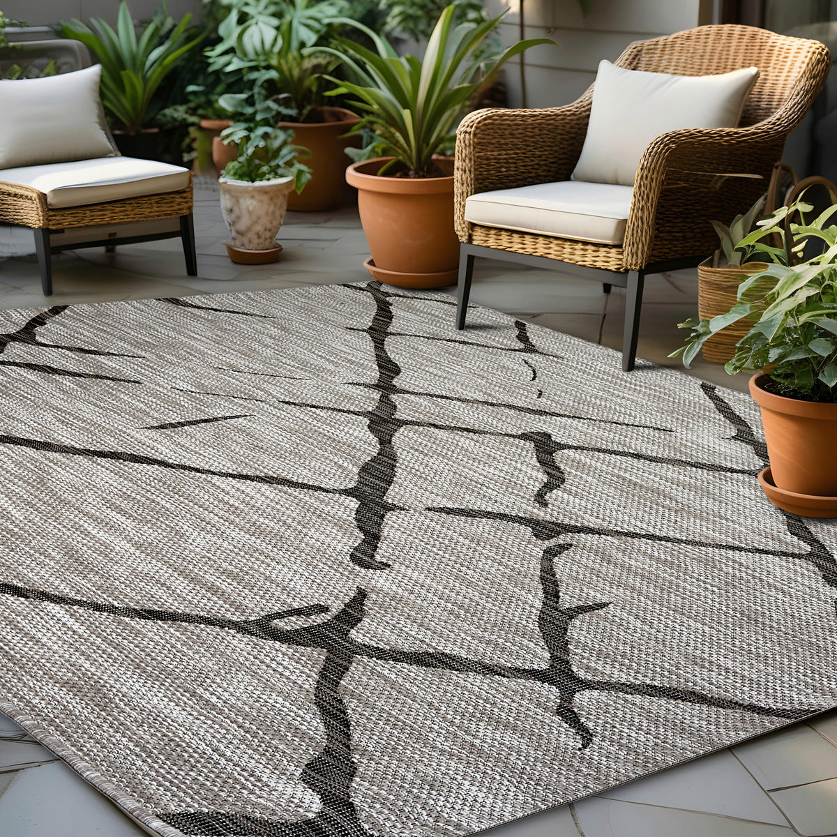 WEBTEPPICH 120/170 cm Sydney Grau rechteckig  - Grau, Basics, Kunststoff (120/170cm) - Novel