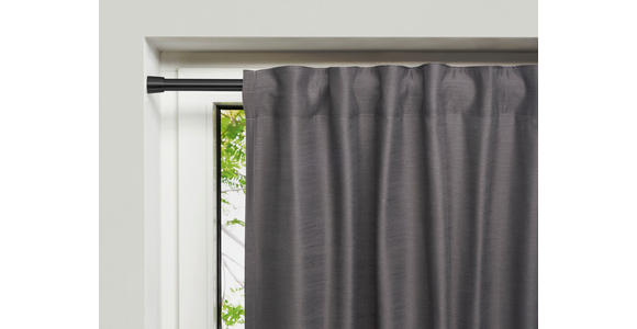 KLEMMSTANGE 120-220 cm - Schwarz, Design, Metall (120-220cm) - Homeware