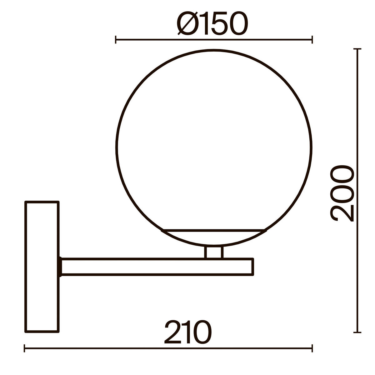 VÄGGLAMPA 21/20/21 cm   - mässingsfärgad, Trend, metall/glas (21/20/21cm) - MAYTONI
