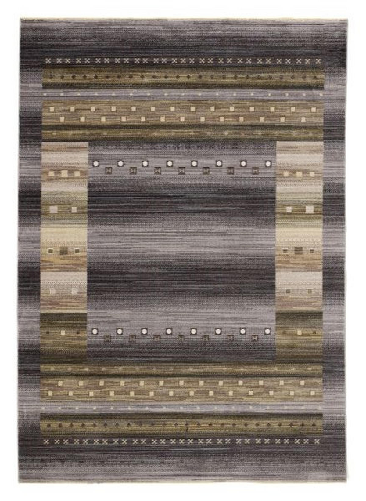WEBTEPPICH 85/160 cm Oculus  - Beige/Schwarz, Textil (85/160cm) - Novel