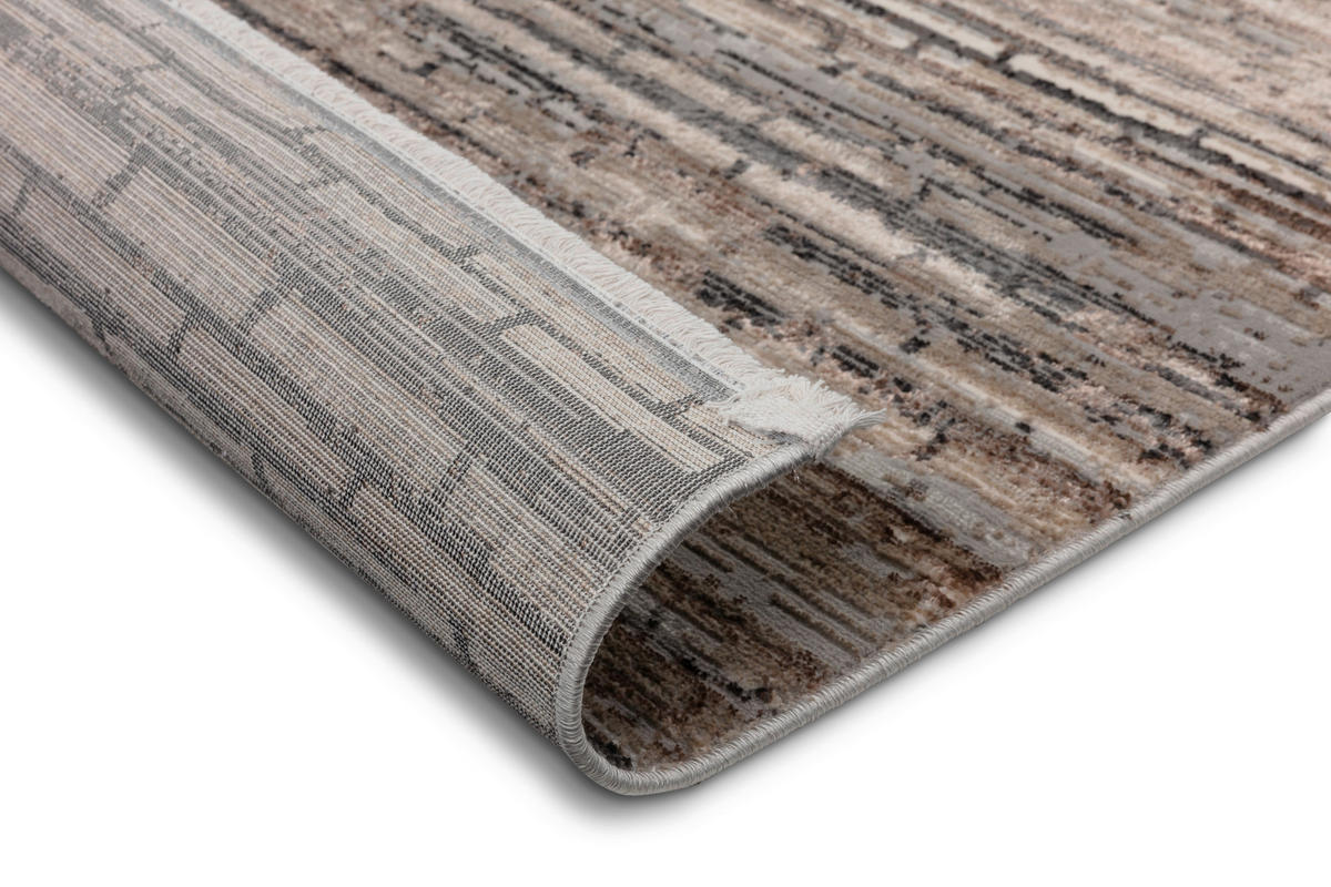 WEBTEPPICH Wohnzimmer 80/150 cm Castello Braun, Grau, Goldfarben rechteckig  - Goldfarben/Braun, Design, Textil (80/150cm) - Astra