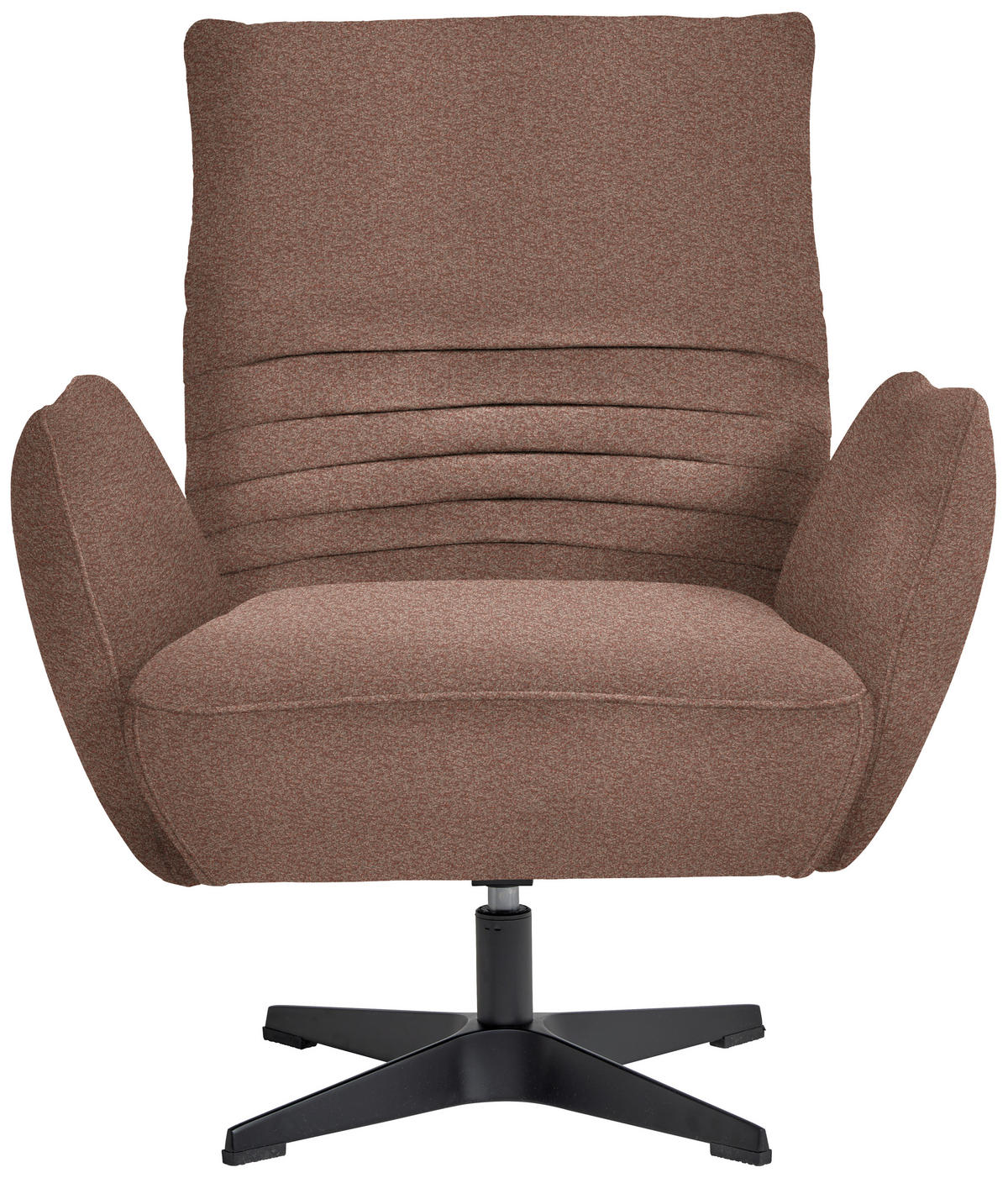 SESSEL in Bouclé Altrosa  - Schwarz/Altrosa, Design, Textil/Metall (60/94/86cm) - Dieter Knoll