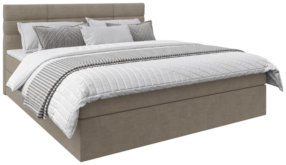 BOXBETT 180/200 cm  Beige  - Beige/Schwarz, Konventionell, Holz/Kunststoff (180/200cm) - Carryhome