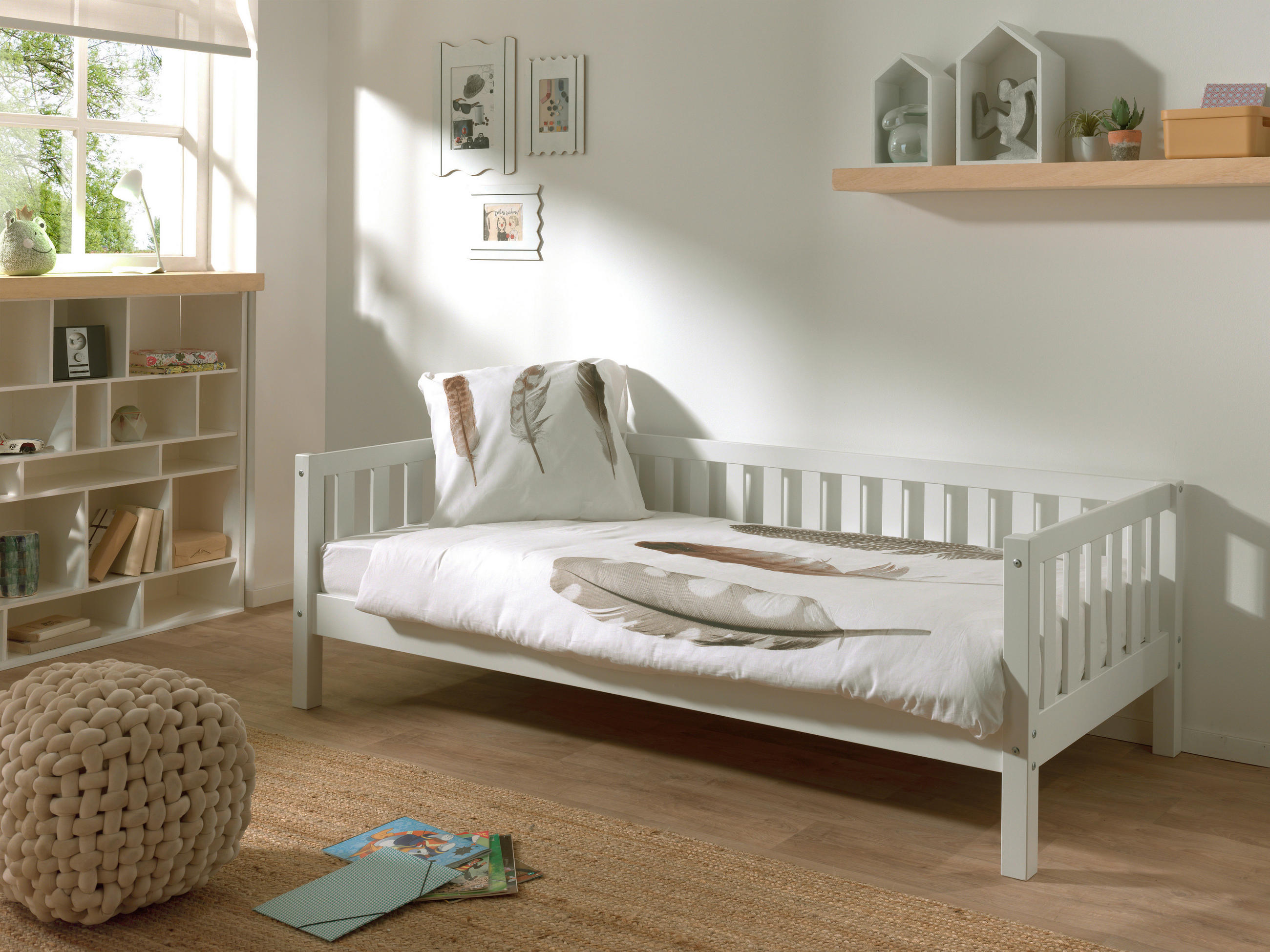 KINDER-/JUNIORBETT - Weiß, MODERN, Holz/Holzwerkstoff (90/200cm) - MID.YOU