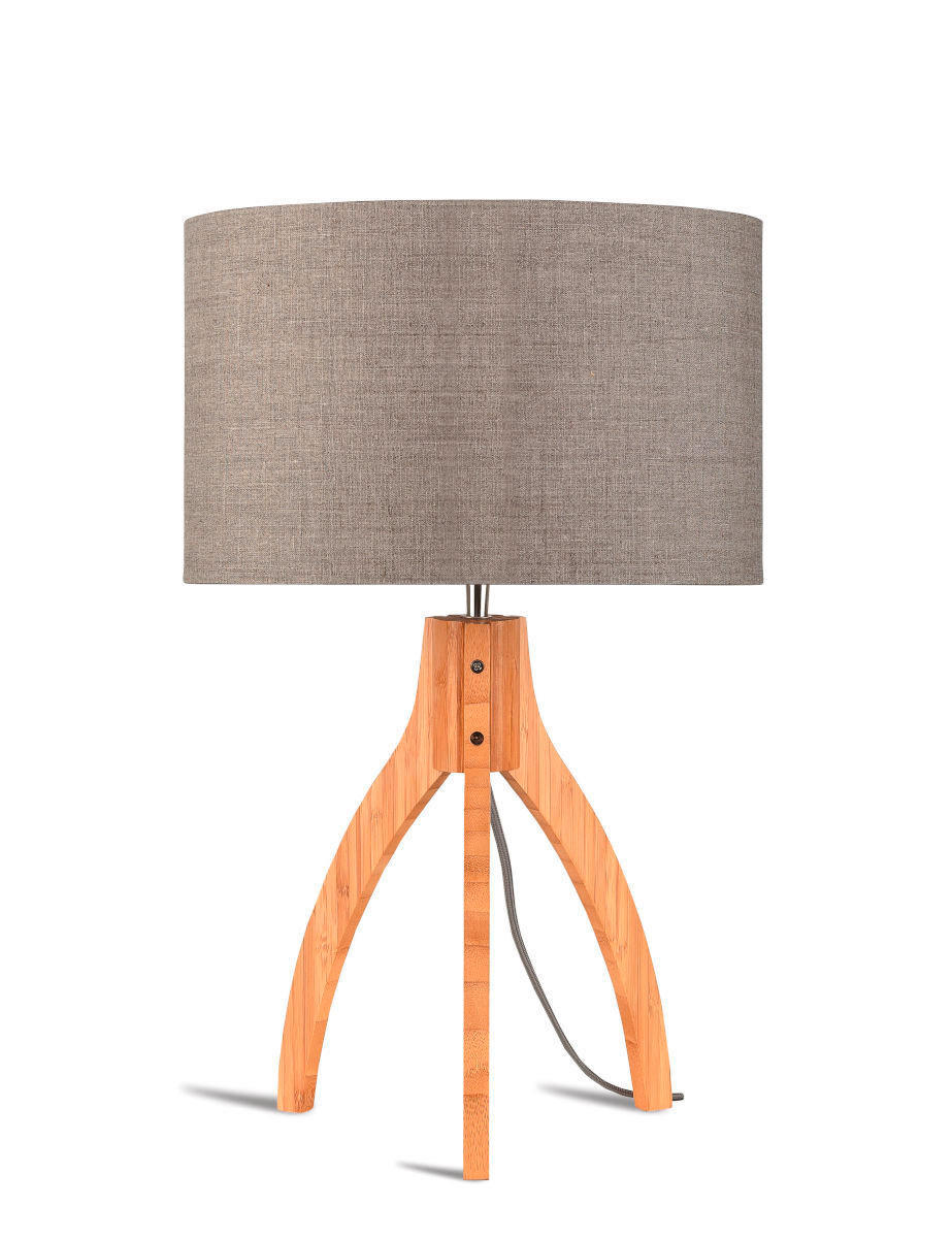 TISCHLEUCHTE - Naturfarben, Trend, Holz/Textil (36/54cm) - Good & Mojo