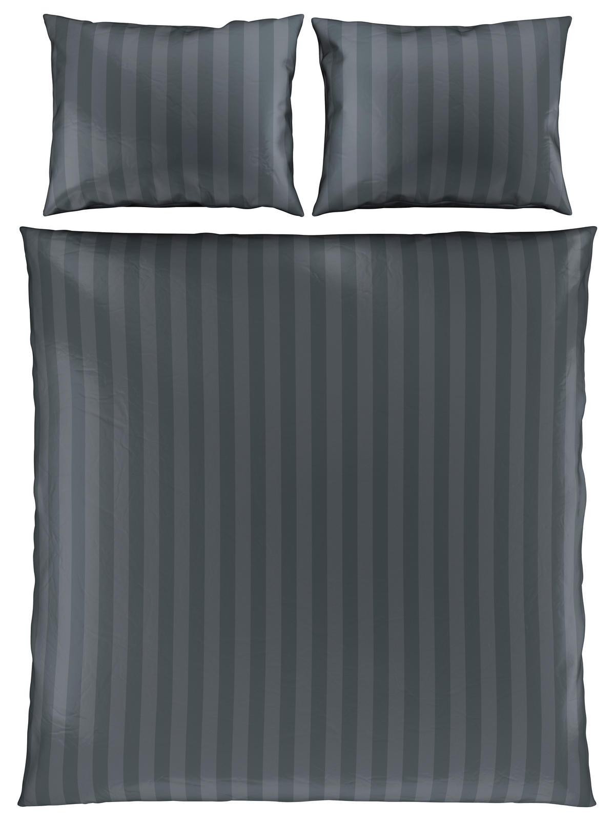 BETTWÄSCHESET 3-teilig Satin 200/210 cm  - Grau, Textil (200/210cm) - Dieter Knoll