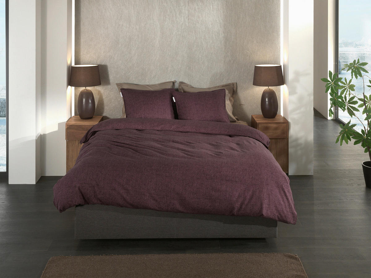 BETTWÄSCHE Franela Flanell 155/220 cm  - Brombeere, Basics, Textil (155/220cm)