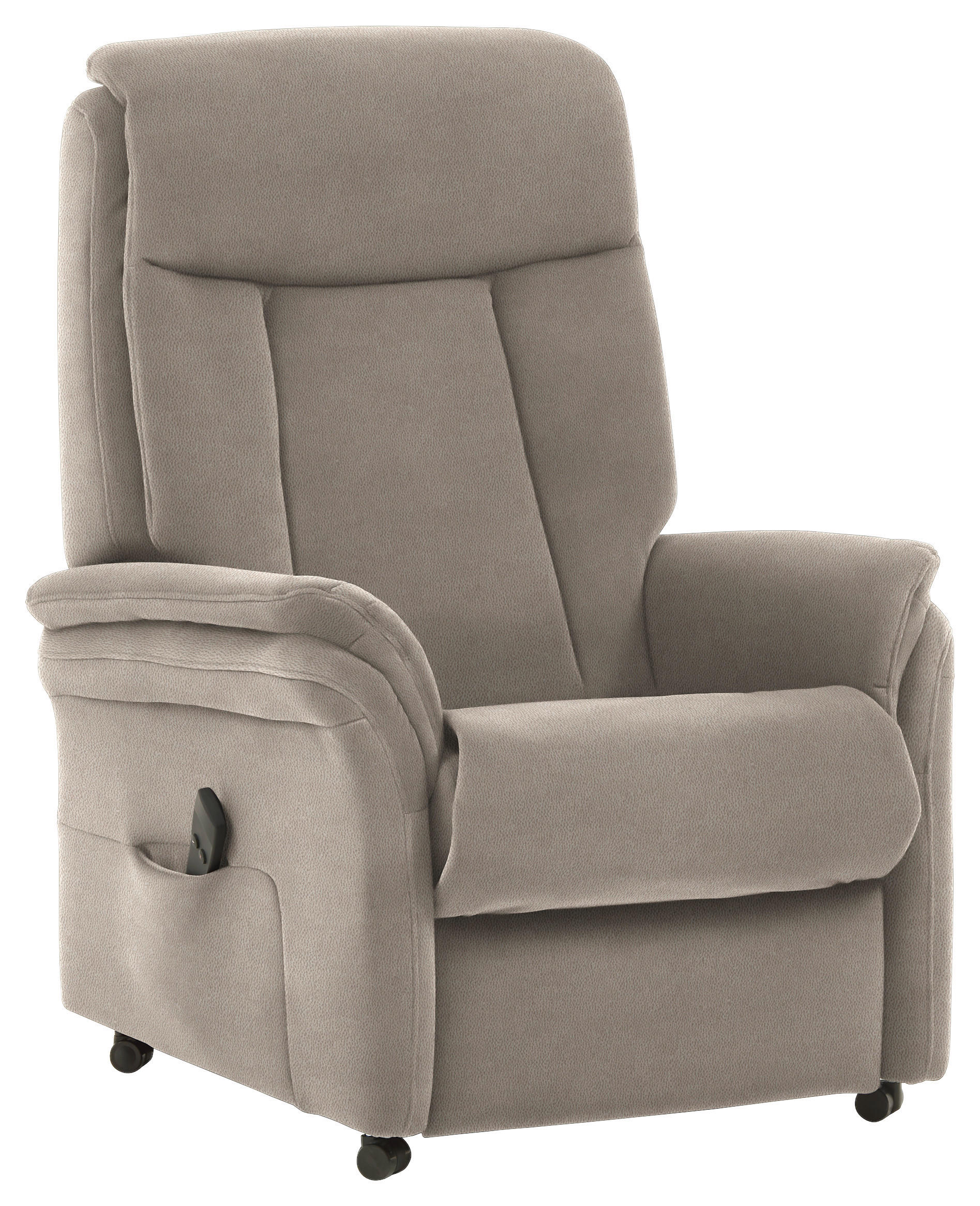 FERNSEHSESSEL Mikrofaser Hellbraun  - Hellbraun, Konventionell, Kunststoff/Textil (74/107/84cm) - Valdera