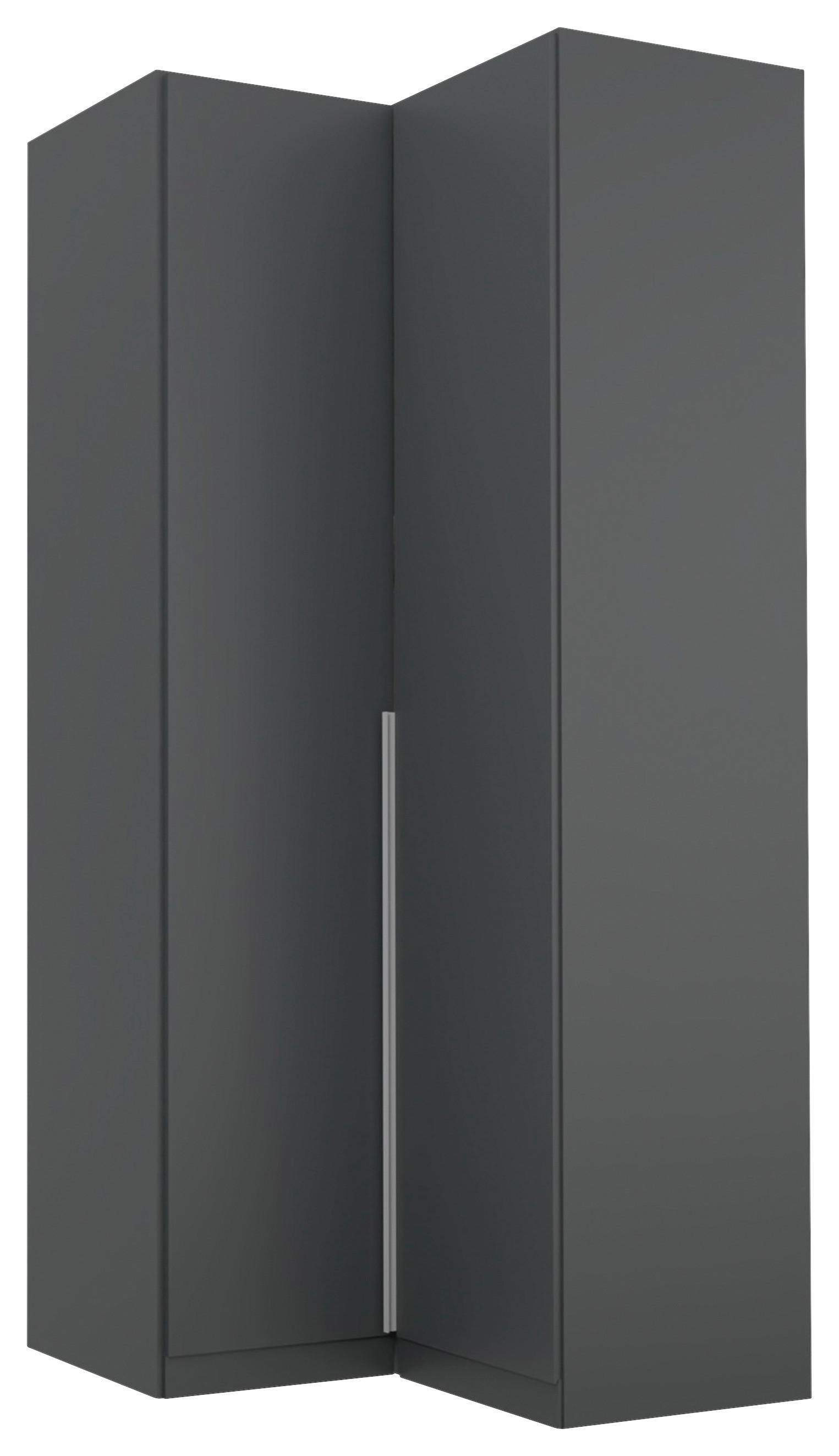 ECKKLEIDERSCHRANK 100/229/102 cm  - Alufarben/Grau, Modern, Holzwerkstoff (100/229/102cm) - Rauch Möbel