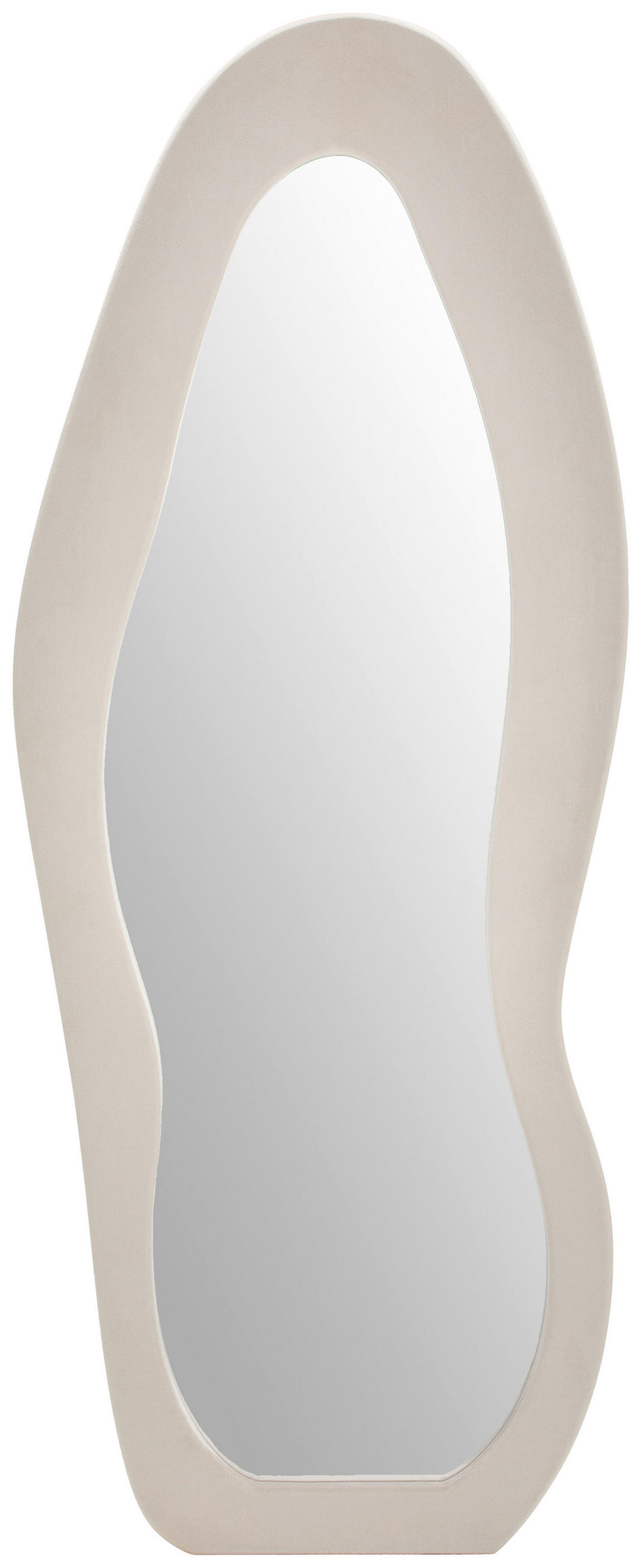 WANDSPIEGEL 60/150/4 cm    in oval  - Beige, Design, Glas/Holzwerkstoff (60/150/4cm) - MID.YOU