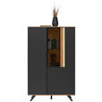 HIGHBOARD  92,9/136,6/42 cm  - Eichefarben/Anthrazit, MODERN, Glas/Holz (92,9/136,6/42cm) - Dieter Knoll