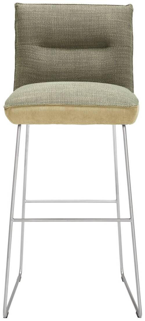 BARHOCKER ABANO - Edelstahlfarben/Hellgrün, Design, Textil/Metall (51/107/59cm) - Dieter Knoll