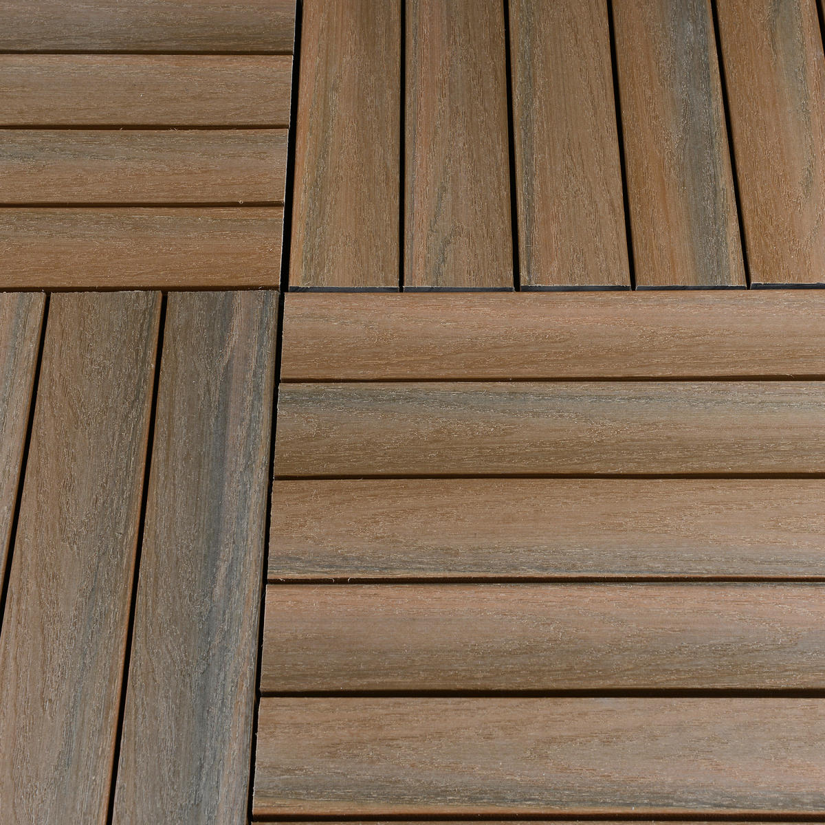 TERRASSENFLIESE 6 Stück  - Eichefarben, KONVENTIONELL, Holzwerkstoff/Kunststoff (30/60/2,4cm) - Ambia Garden