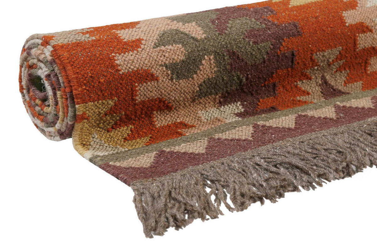 HANDWEBTEPPICH 80/150 cm Balou Beige, Rostfarben, Rotbraun  - Rotbraun/Rostfarben, KONVENTIONELL, Textil (80/150cm)