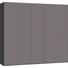 DREHTÜRENSCHRANK 5-türig Dunkelgrau, Schwarz - Dunkelgrau/Silberfarben, Design, Glas/Holzwerkstoff (252,8/220/58,5cm) - Jutzler DREHTÜRENSCHRANK 5-türig Dunkelgrau, Schwarz - Dunkelgrau/Silberfarben, Design, Glas/Holzwerkstoff (252,8/220/58,5cm) - Jutzler