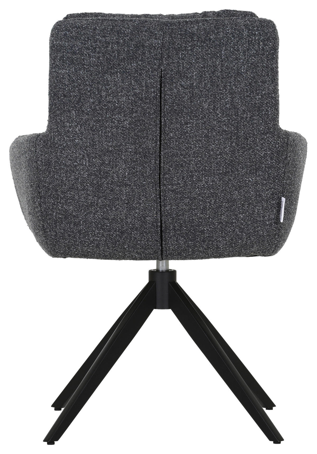 ARMLEHNSTUHL  in Flachgewebe  - Anthrazit/Schwarz, Design, Textil/Metall (60/89/69cm) - Novel