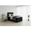 BOXSPRINGBETT 90/200 cm,  in Graphitfarben, Matratze, Topper, H3 = fest  - Schwarz/Graphitfarben, MODERN, Kunststoff/Textil (90/200cm) - MID.YOU