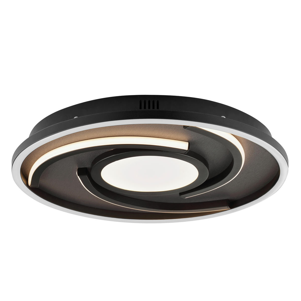 LED-DECKENLEUCHTE Hardy 35/4,8 cm   - Schwarz, Design, Kunststoff/Textil (35/4,8cm) - Brilliant