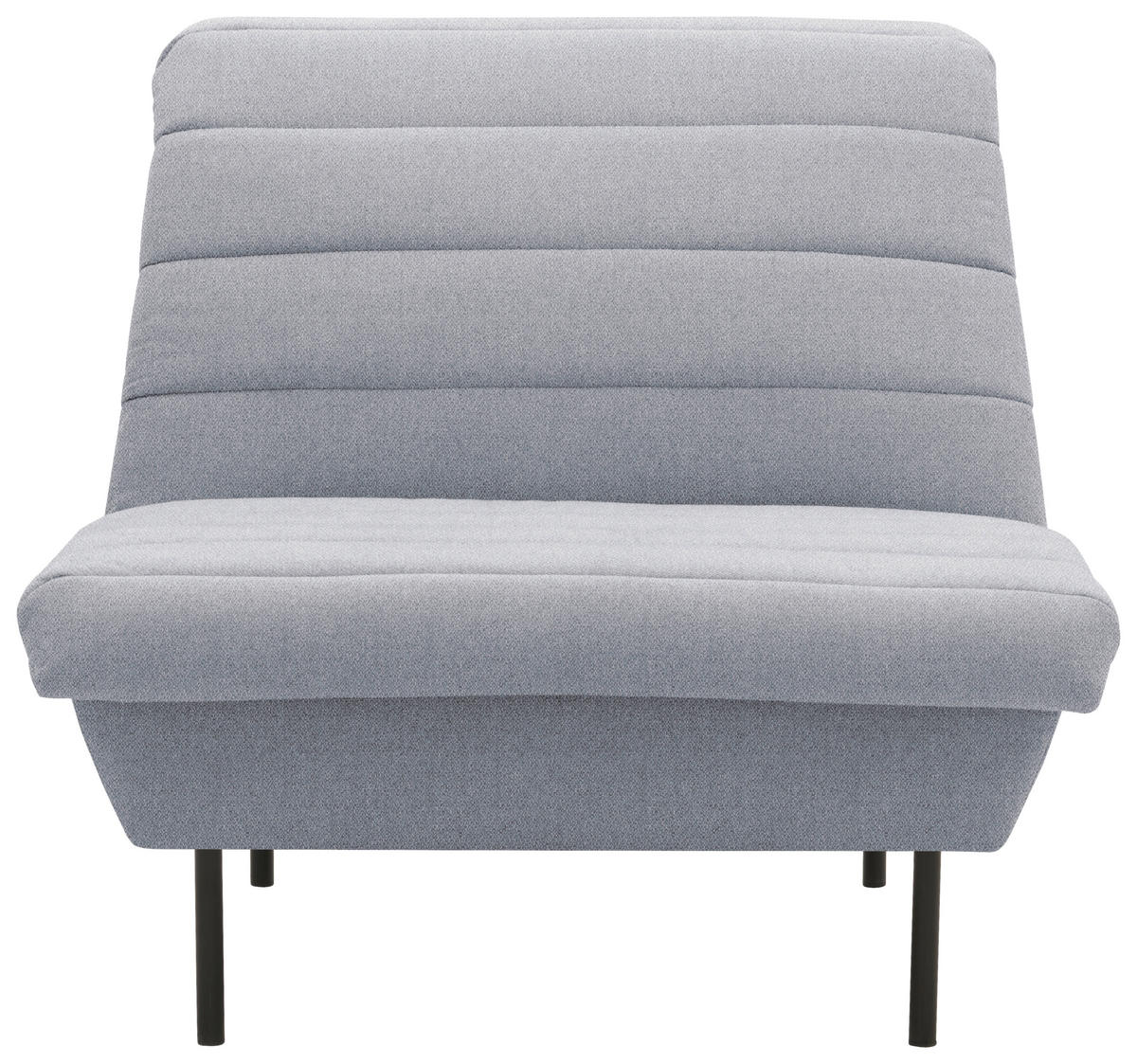 SESSEL Flachgewebe Grau, Hellblau    - Schwarz/Grau, Design, Textil/Metall (92/92/103cm) - LOOKS by W.Joop