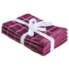 FROTTIERSET CHAMP Violett, Mauve 3-teilig  - Violett/Mauve, Natur, Textil (30/50cm) - Bio:Vio