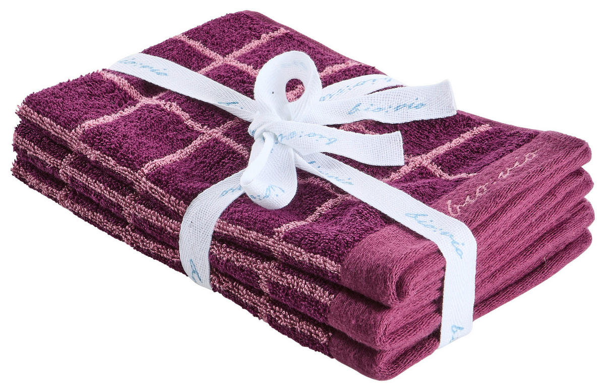 GÄSTETUCHSET CHAMP Violett, Mauve 30/50 cm  - Violett/Mauve, Natur, Textil (30/50cm) - Bio:Vio