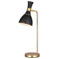 STOLNÁ LAMPA, E27, 17.8/63.5/21.9 cm - čierna/mosadzná, Konventionell, kov (17.8/63.5/21.9cm) - Elstead Lighting