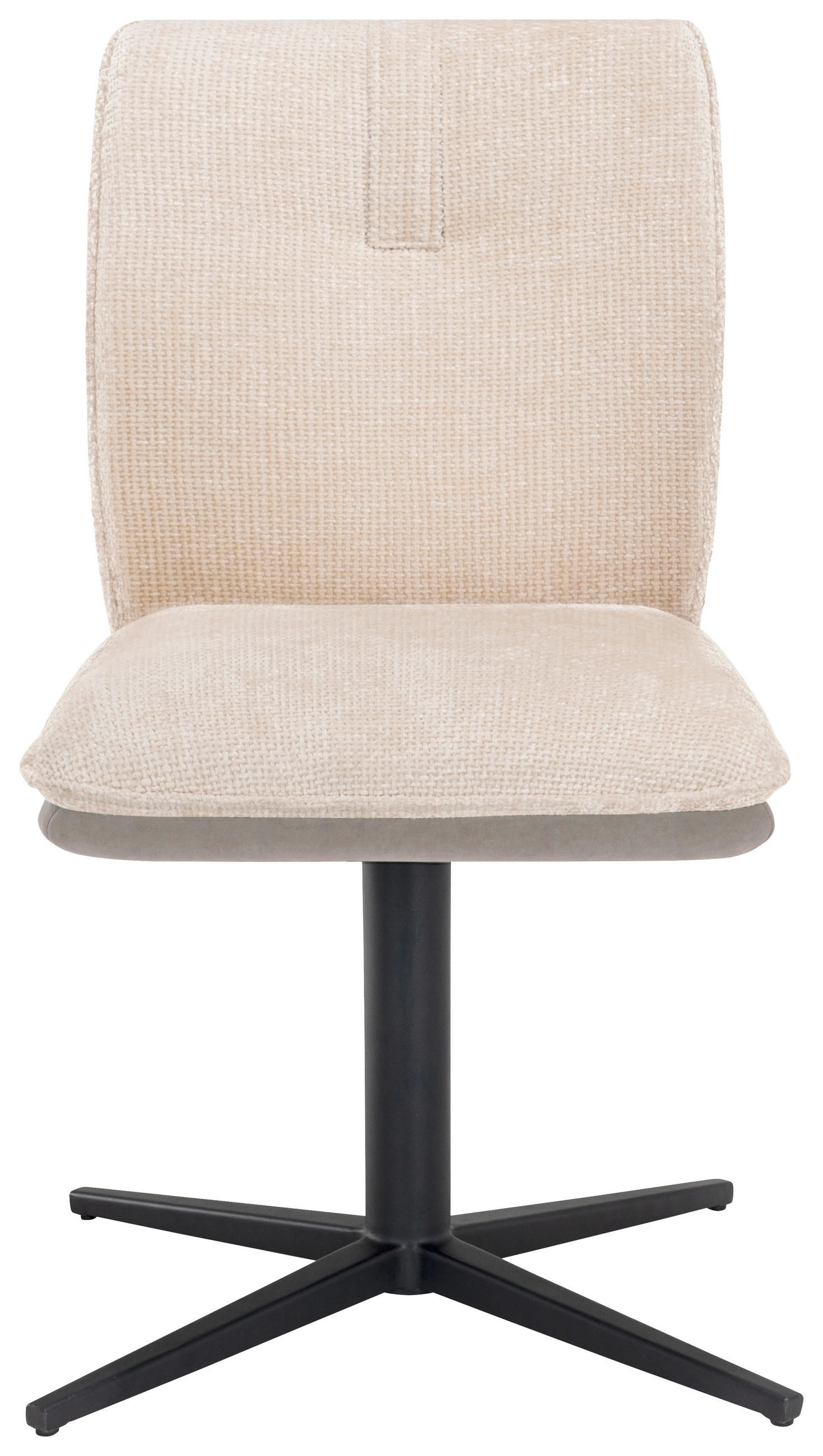 STUHL  in Eisen Samt, Webstoff Metall, Textil  - Beige/Schwarz, Design, Textil/Metall (47/85/61cm) - Novel