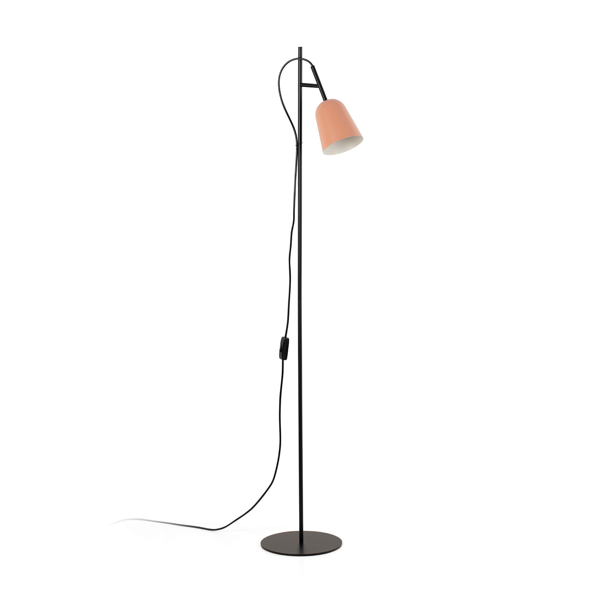 STEHLEUCHTE 22/31.7/132.5 cm   - Schwarz/Rosa, KONVENTIONELL, Metall (22/31.7/132.5cm)