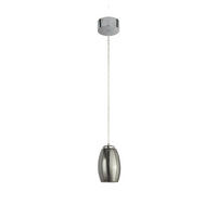 LED-HÄNGELEUCHTE Cyclone 11.5/120 cm  - Chromfarben, MODERN, Glas/Textil (11.5/120cm) - Searchlight