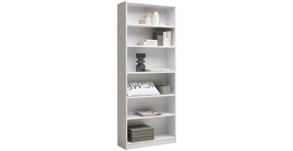 REGAL Weiß - Weiß, KONVENTIONELL, Holzwerkstoff (80/199,2/28cm) - Carryhome