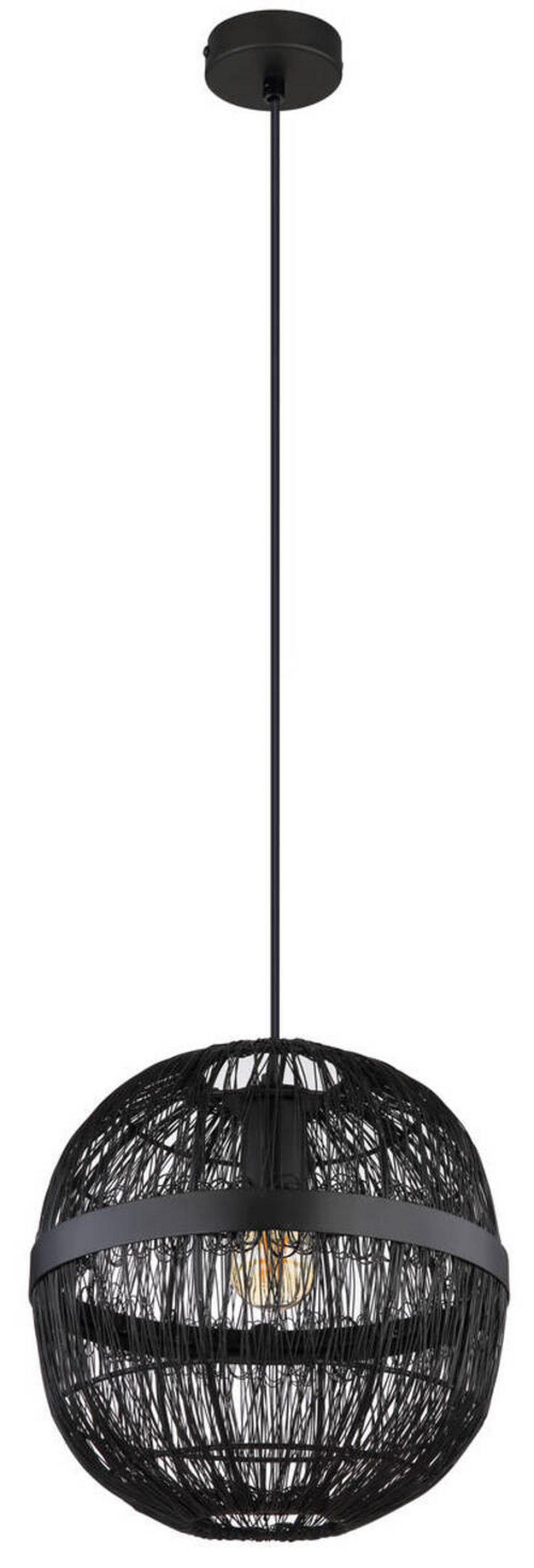 VISEČA SVETILKA        30/120 cm      E27 - črna, Basics, kovina (30/120cm) - Globo