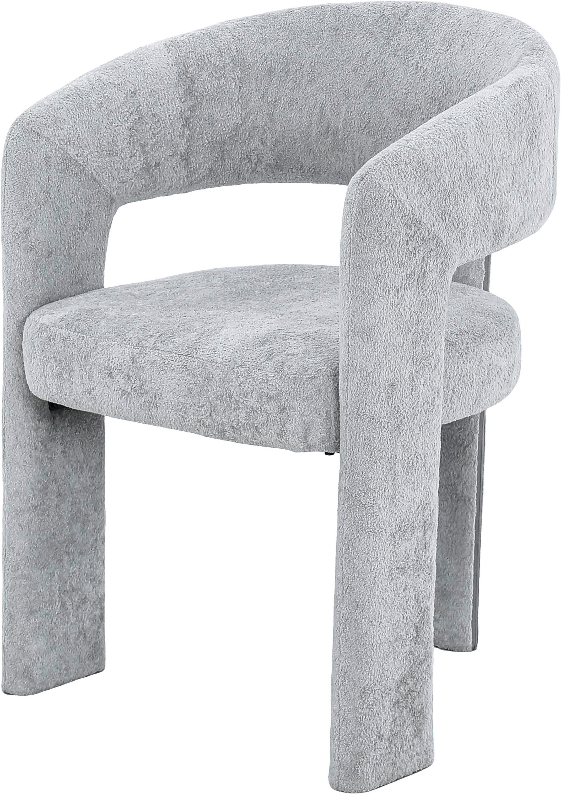 ARMLEHNSTUHL  in Eisen Chenille  - Grau, MODERN, Textil/Metall (57/81,5/58cm) - MID.YOU