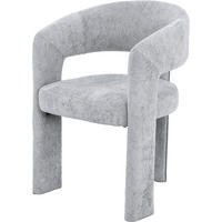 ARMLEHNSTUHL  in Eisen Chenille  - Grau, MODERN, Textil/Metall (57/81,5/58cm) - MID.YOU