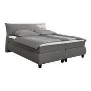 BOXSPRINGBETT 160 cm x 200 cm in Textil Grau - Schwarz/Grau, Design, Holz/Textil (160/200cm) - Tom Tailor