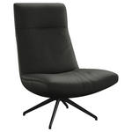 SESSEL in Echtleder Anthrazit  - Anthrazit/Schwarz, MODERN, Leder/Metall (74/105/92cm) - Johann Jakob