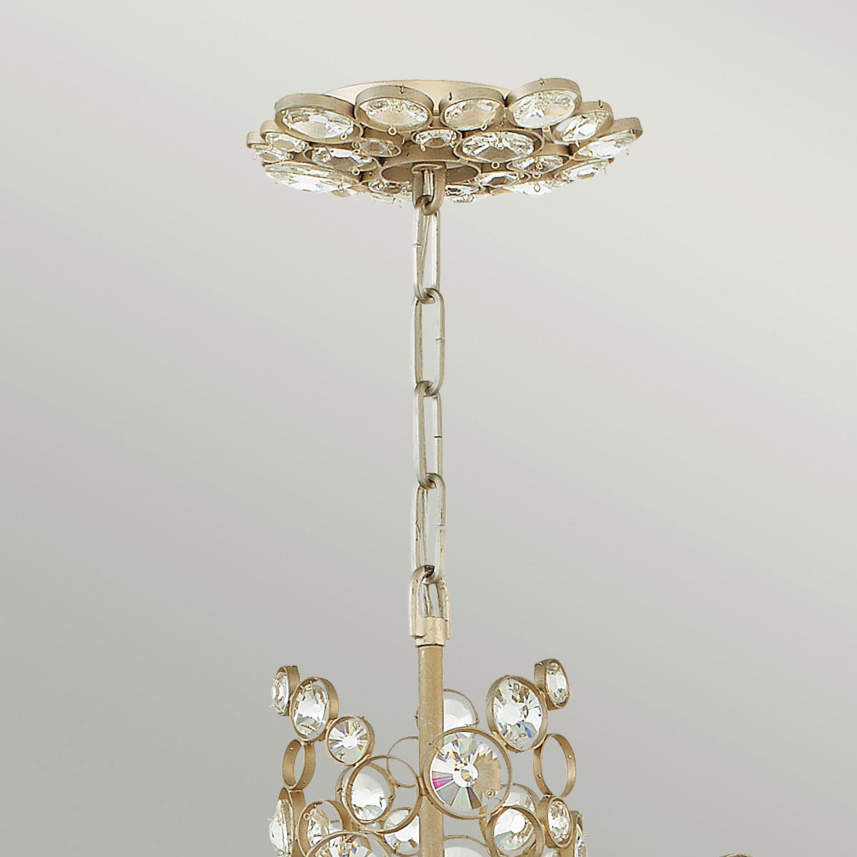KRONLEUCHTER 61/50.9 cm    - Silberfarben, Konventionell, Glas/Metall (61/50.9cm) - Elstead Lighting