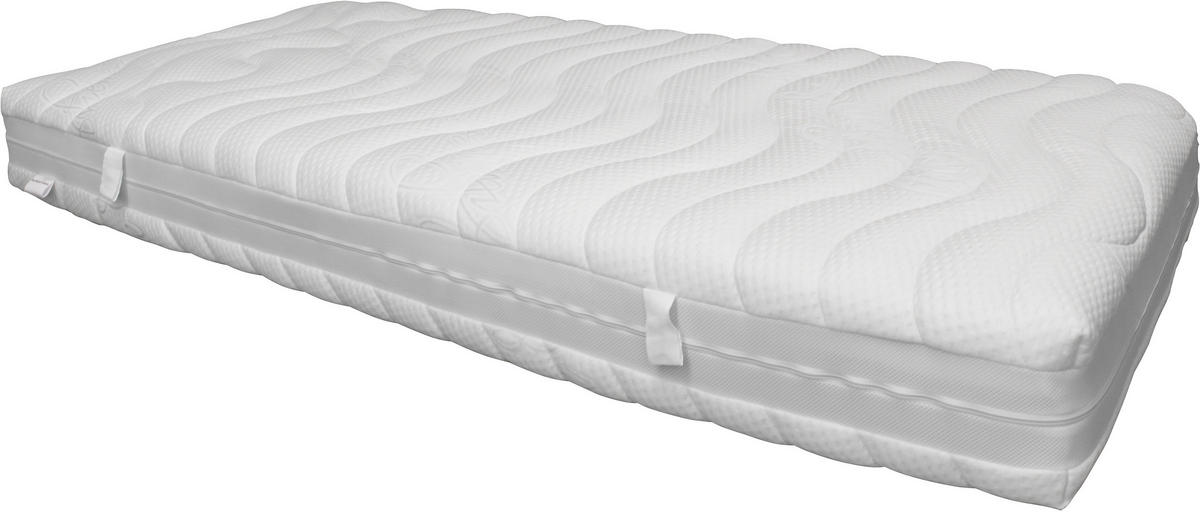 KALTSCHAUMMATRATZE 90/200 cm Höhe ca. 22 cm  - Weiß, Basics, Textil (90/200cm) - Physiosleep