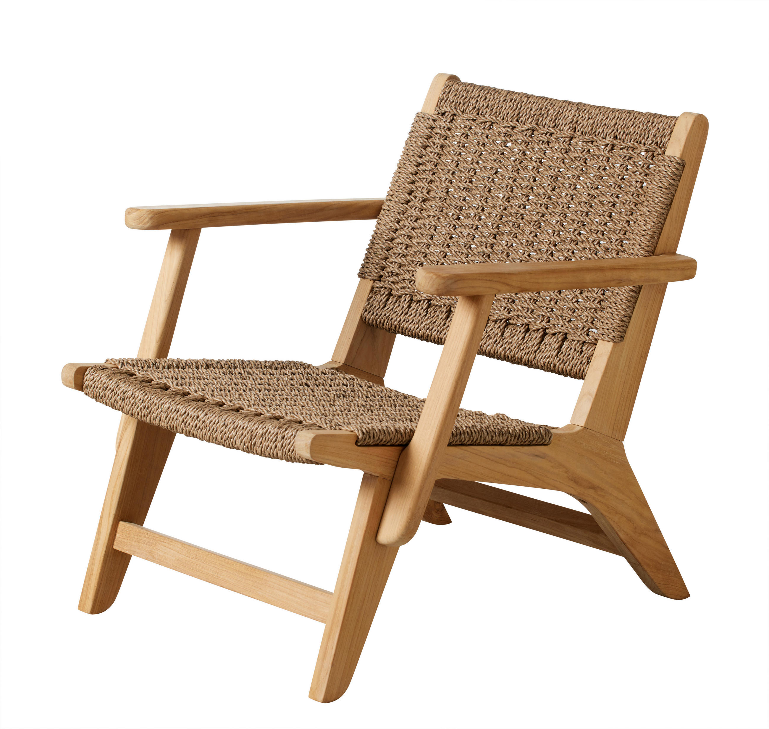 LOUNGESESSEL Teakfarben Teakholz vollmassiv  - Braun/Teakfarben, Natur, Holz/Kunststoff (68/70/75cm) - Gardenson