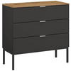 KOMMODE  in 80/80/42 cm  - Alufarben/Graphitfarben, Trend, Holzwerkstoff/Metall (80/80/42cm) - Stylife