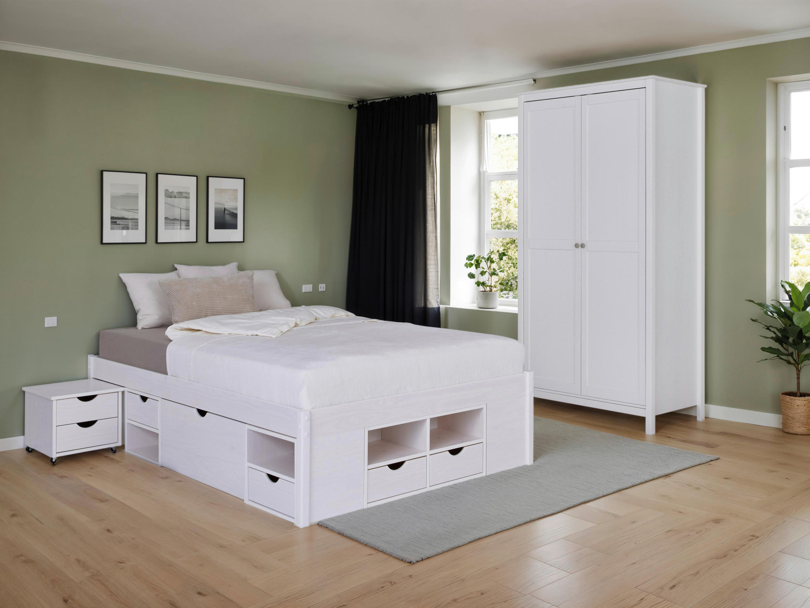 EINZELZIMMER Weiß  - Naturfarben/Weiß, MODERN, Holz - MID.YOU
